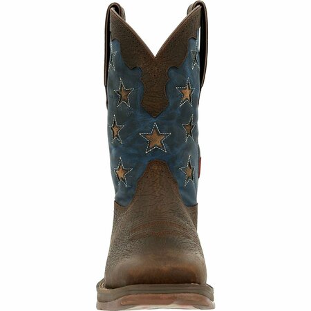 Durango Rebel by Vintage Flag Western Boot, DARK BROWN/VINTAGE FLAG, M, Size 8 DDB0328